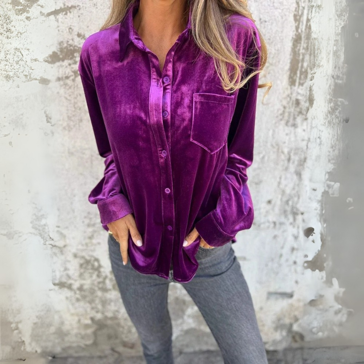 THE FLEUR VELVET SHIRT