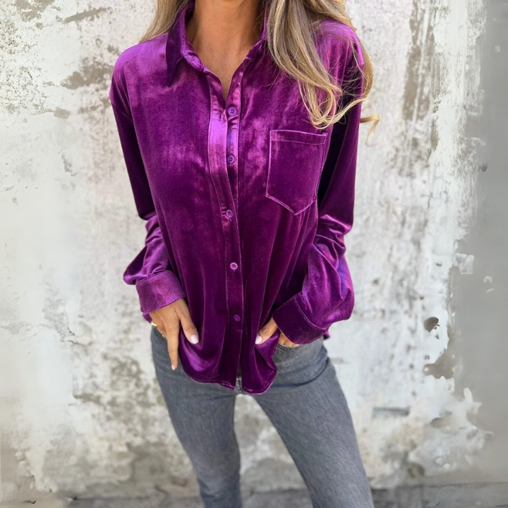 THE FLEUR VELVET SHIRT