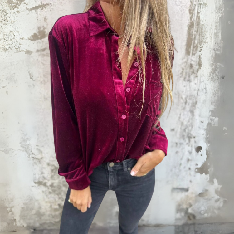 THE FLEUR VELVET SHIRT