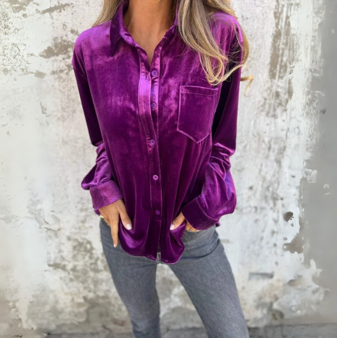 THE FLEUR VELVET SHIRT